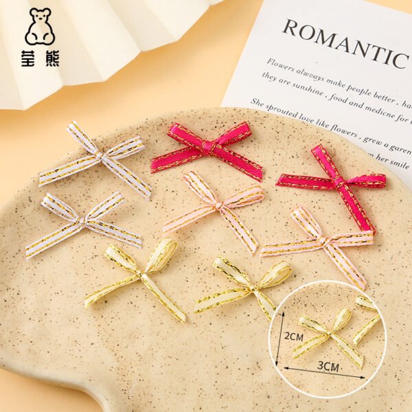 Thin Metallic Edge Ribbon Bows