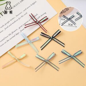 Iridescent Metallic Thread Bows