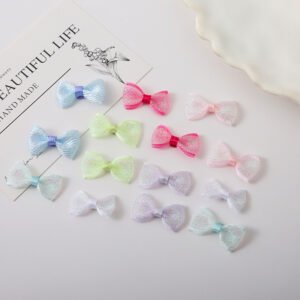 Iridescent Mesh Ribbon Bows