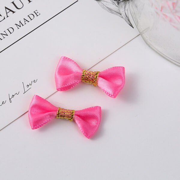 Mini Satin Bows with Gold Center Band - 图片 8