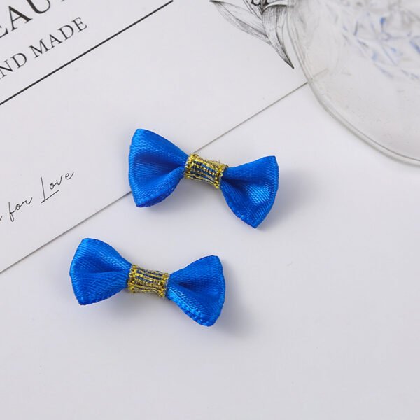 Mini Satin Bows with Gold Center Band - 图片 5