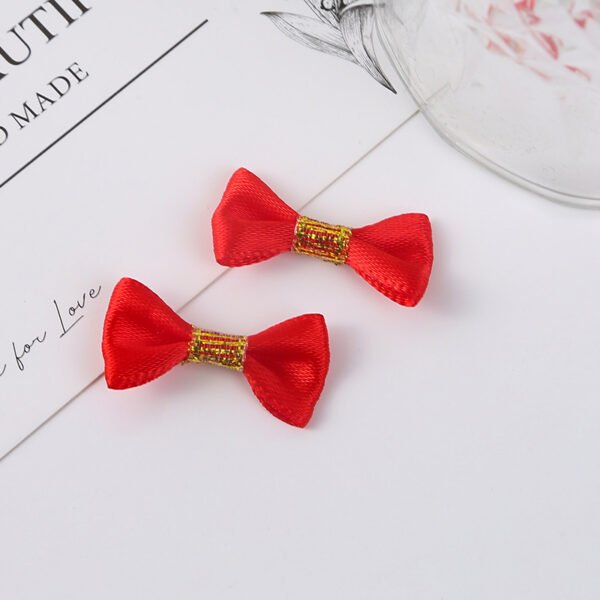 Mini Satin Bows with Gold Center Band - 图片 4
