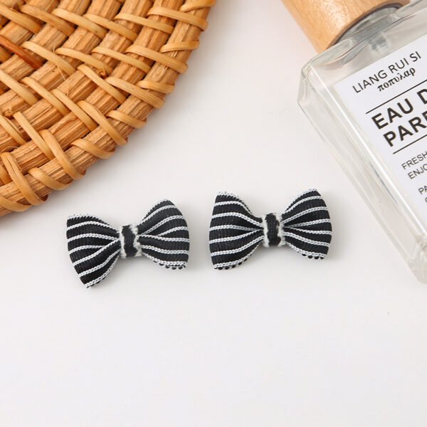 Striped Organza Bow - 图片 4