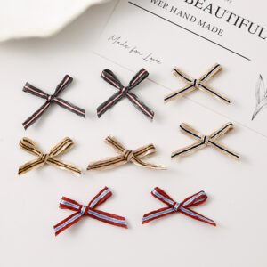 Striped Grosgrain Ribbon Bows