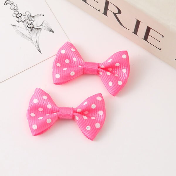 Polka Dot Grosgrain Ribbon Bow - 图片 4