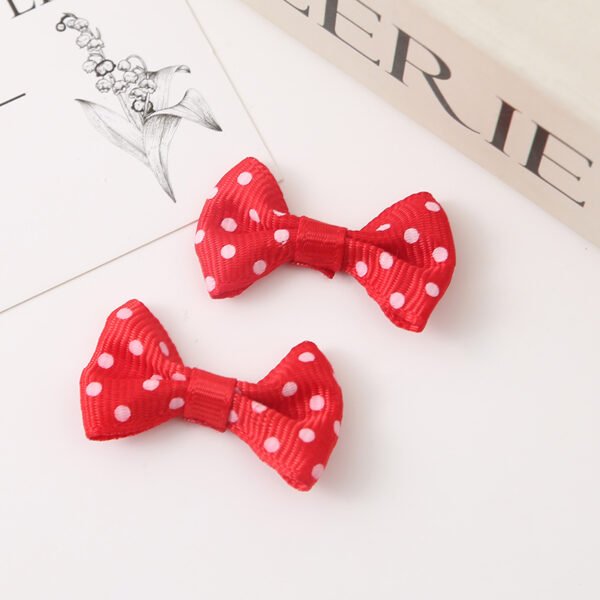 Polka Dot Grosgrain Ribbon Bow - 图片 3