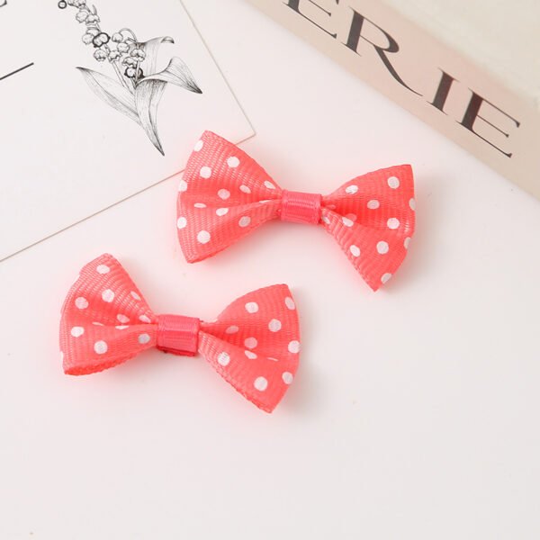 Polka Dot Grosgrain Ribbon Bow - 图片 2