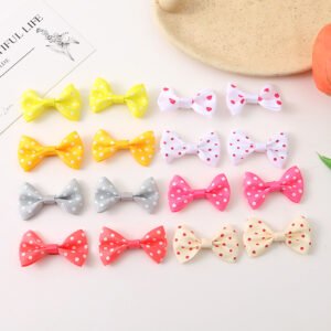 Polka Dot Grosgrain Ribbon Bow