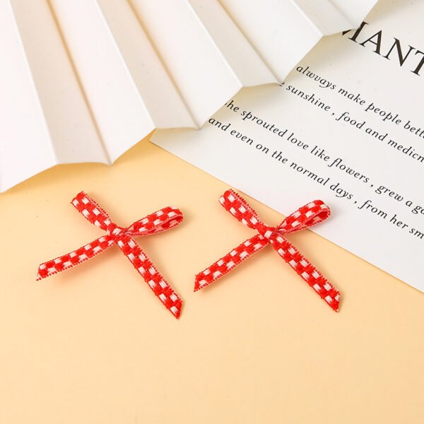 Gingham Ribbon Bow - 图片 4