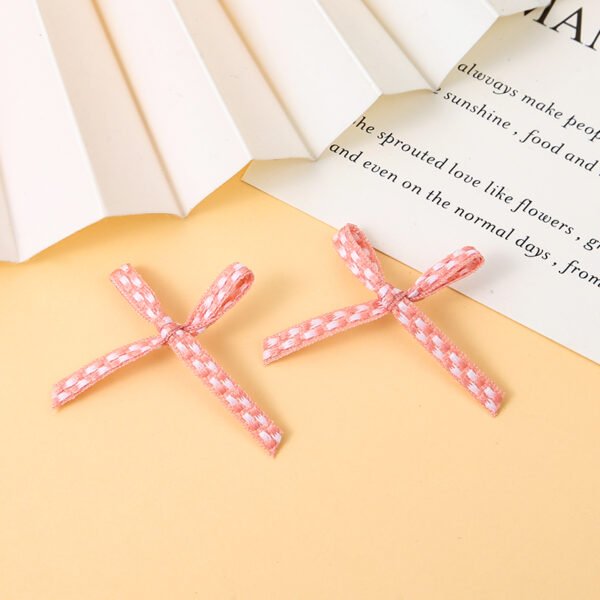 Gingham Ribbon Bow - 图片 3