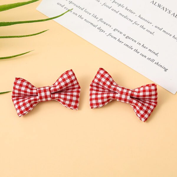 Plaid Bow Tie - 图片 3