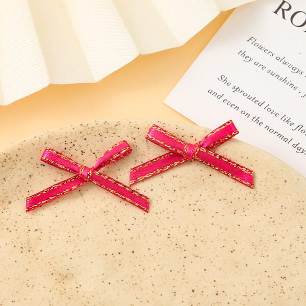 Thin Metallic Edge Ribbon Bows - 图片 3