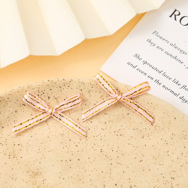 Thin Metallic Edge Ribbon Bows - 图片 2