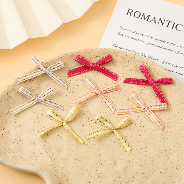 Thin Metallic Edge Ribbon Bows - 图片 6