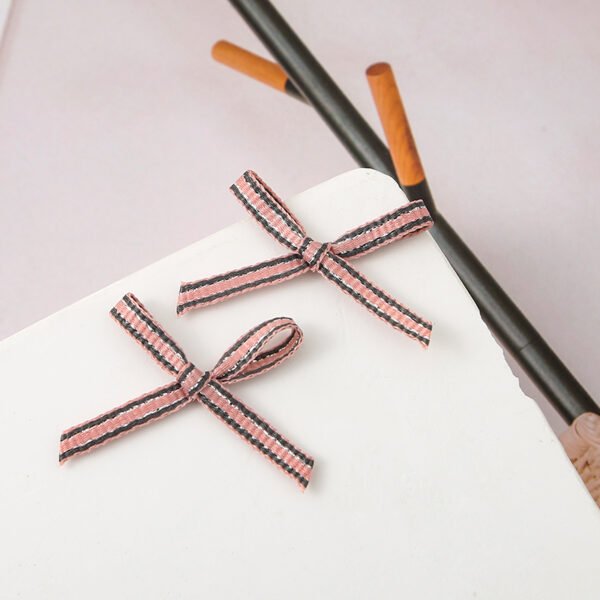 Striped Grosgrain Ribbon Bows - 图片 2